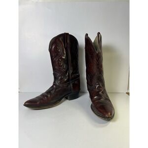 Men's Vintage ACME Oxblood Burgundy Western Cowboy Boots. Sz. 12 D Made In USA